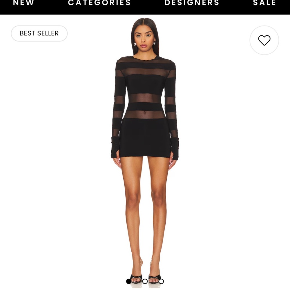 Spliced Long Sleeve Dress